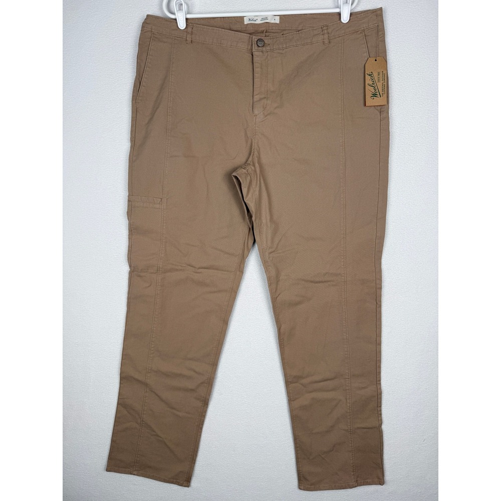 NWT Woolrich Vista Straight Pants Womens 18 Brown Utility Cargo Pocket Hiking